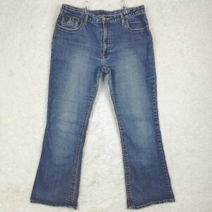 Bailey's‎ Point Womens Jeans Boot Cut Blue Denim Flap Pocket Medium Wash Mid 14